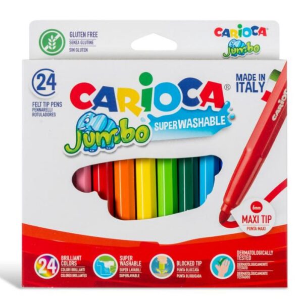 Μαρκαδόροι Carioca Jumbo 24 χρωμάτων