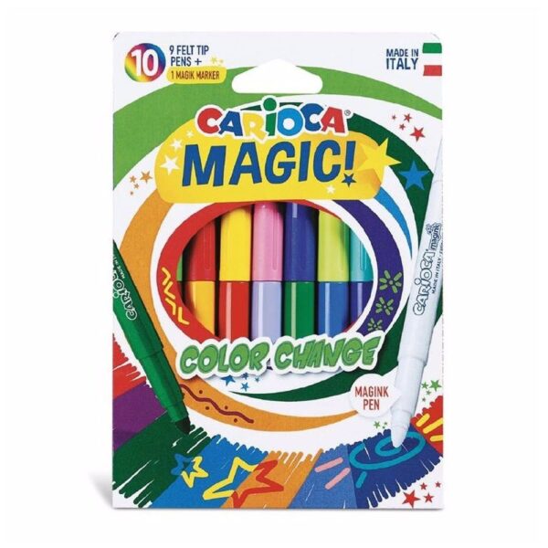 Μαρκαδόροι Carioca magic color 9+1 τεμαχίων.