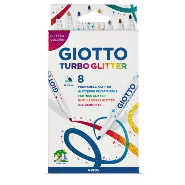 Μαρκαδόροι Giotto turbo glitter  8 χρωμάτων