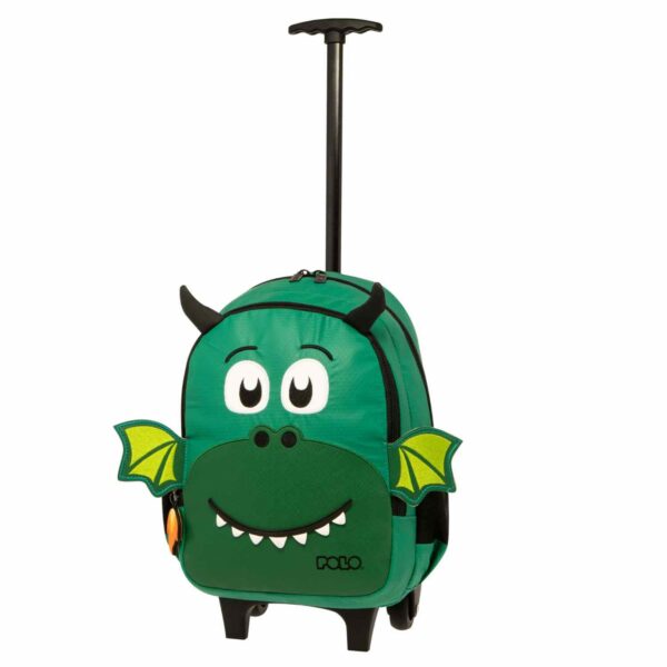 Σακίδιο Trolley Junior Little Polo Δράκος Πράσινο